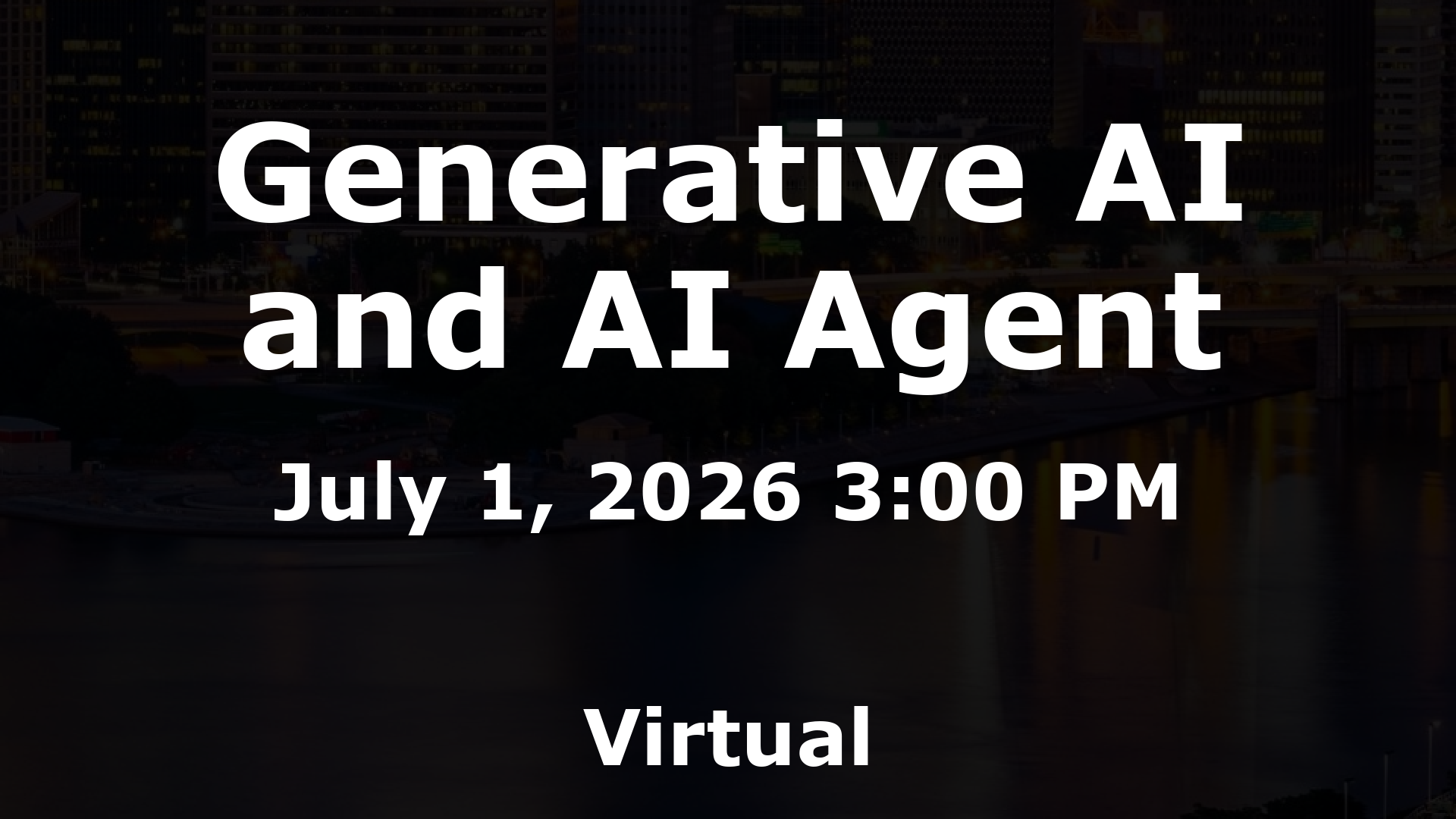 Generative AI and AI Agent event image